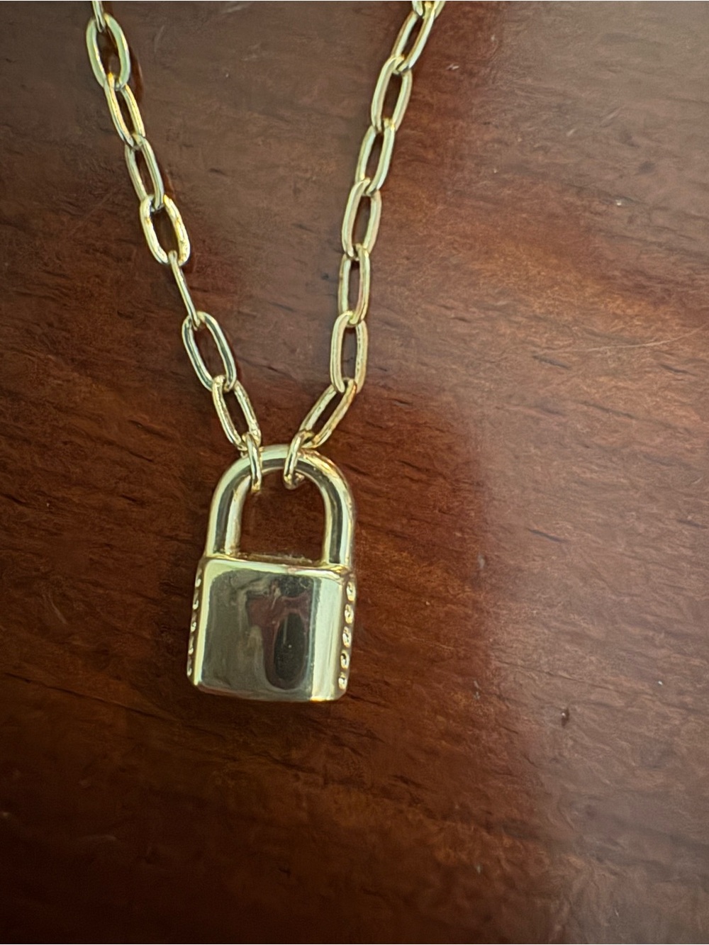 Kendra Scott Gold Padlock Charm Paperclip Chain Necklace - Women - Picture 2 of 3